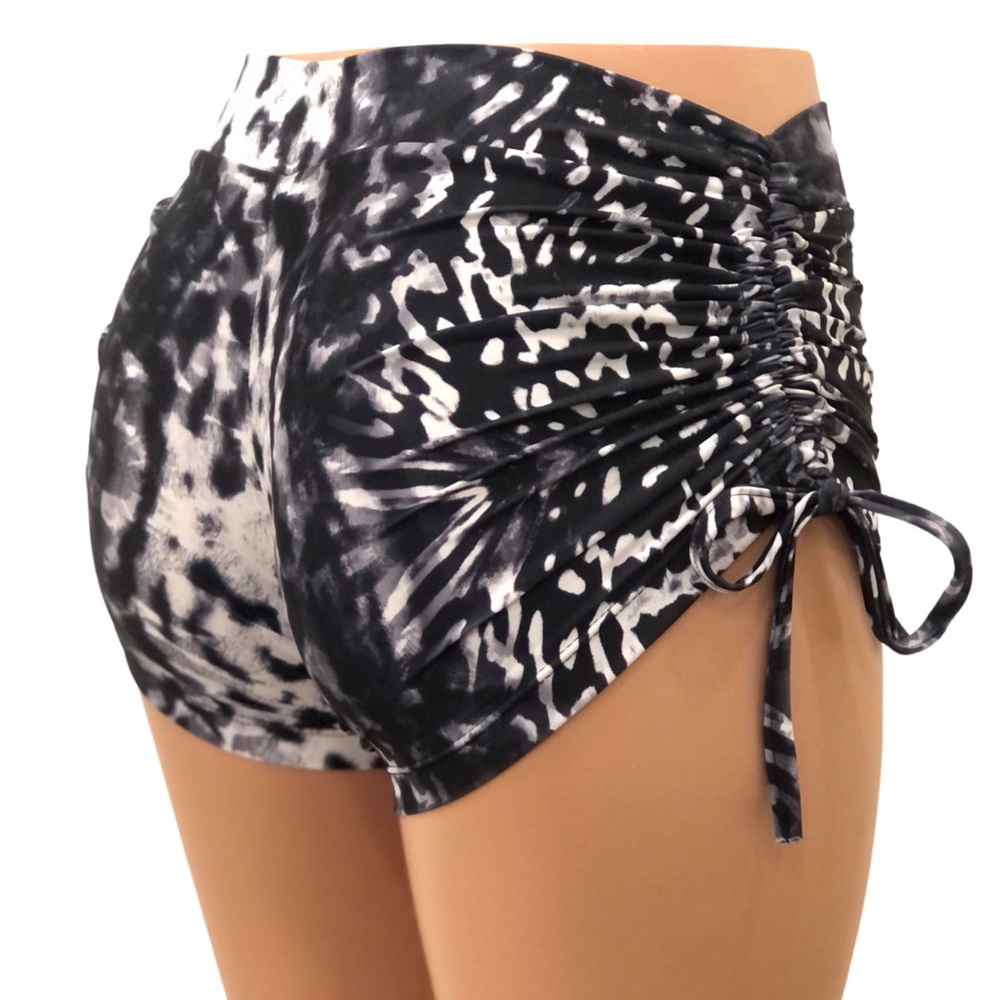 Hot Yoga shorts side string low rise Full Coverage Swim Shorts- Made in USA